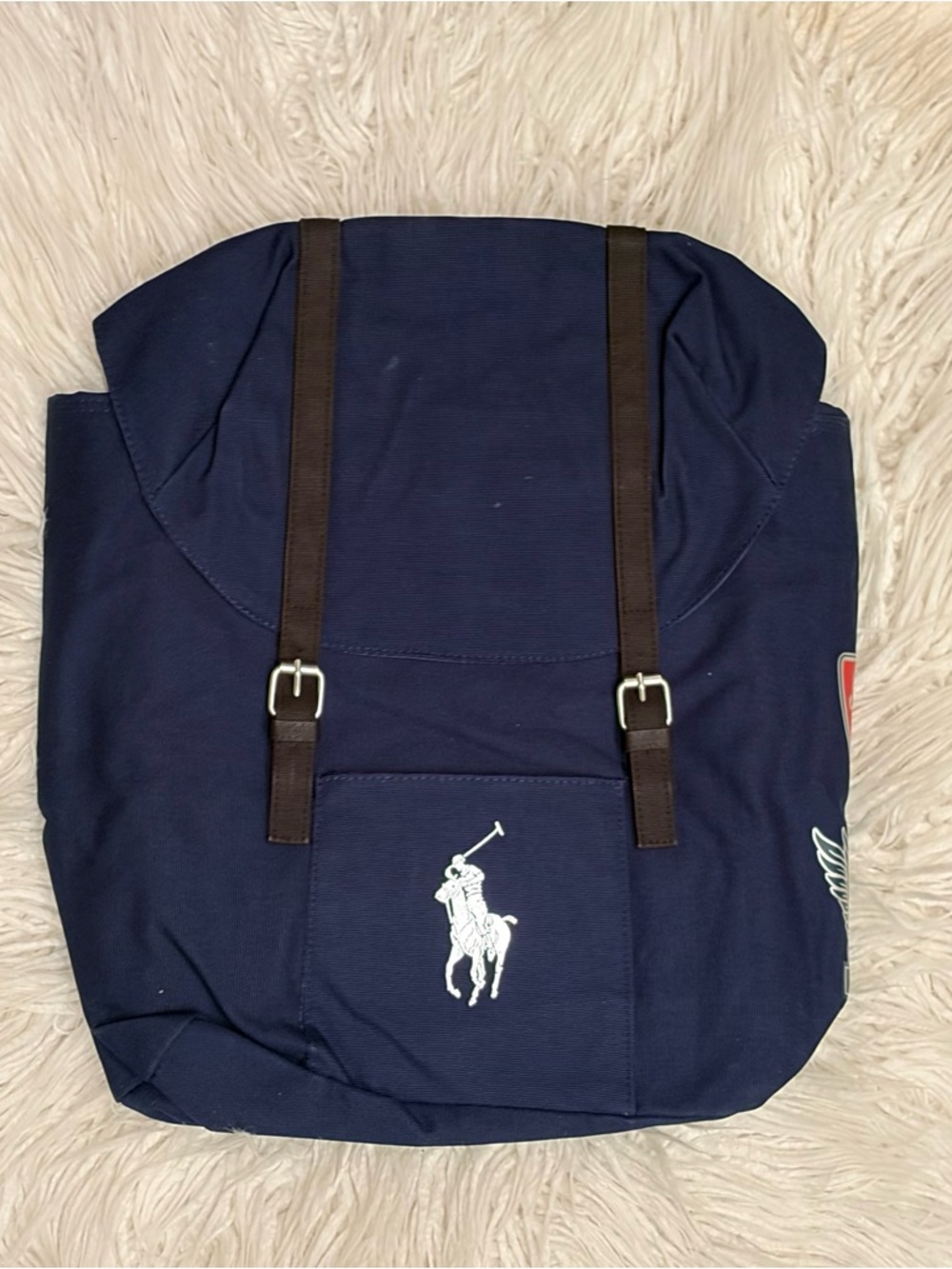 Polo by Ralph Lauren Navy Backpack with White Polo Player